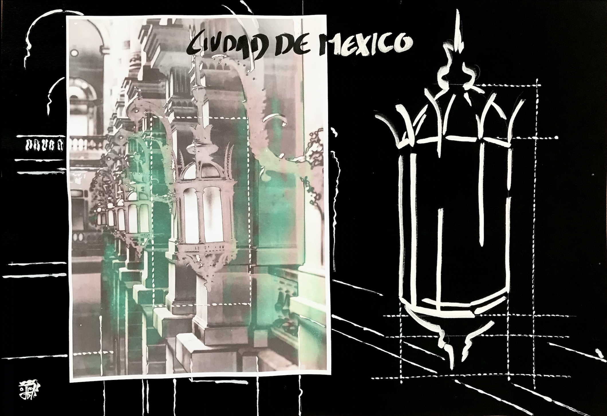Lost street lamp Mexico